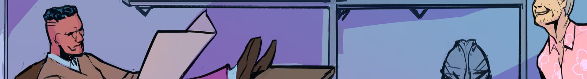 publisher with feet up on desk